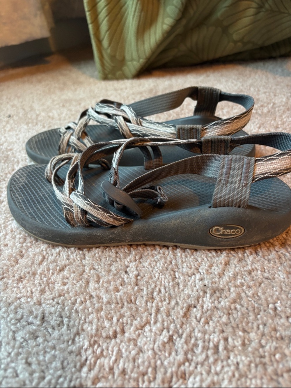 Chaco Women's Strappy Sandal in Charcoal Braided Webbing